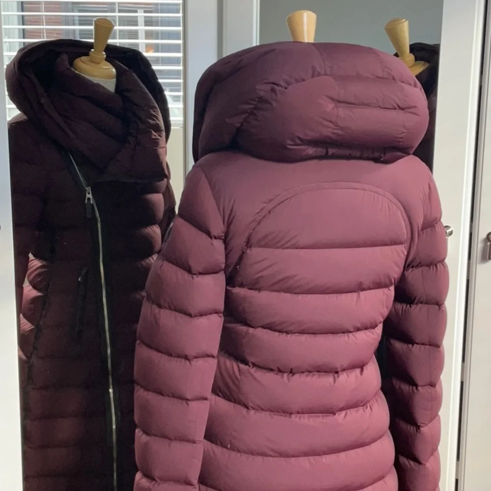 Rudsak Melodic Quilted Down Winter Coat / WITH OR WITHOUT FUR/ Burgundy / Medium - Picture 7 of 16